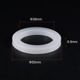 thumbnail image 2 of Unique Bargains Rondelle Plate en Caoutchouc de Silicone DN40 1-1/2 Pieds Connecteur Rapide Joint Blanc, 2 of 5