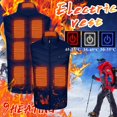 thumbnail image 2 of Hearth & Gear 9 Area Heating Vest Unisex Outdoor Warm Clothing Heated For Riding Skiing Fishing USB Plug In Heated Vests Hand Heating Pads under Desk Exercise under The Desk Bike Pedal Happy Heat, 2 of 7