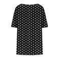 thumbnail image 4 of Plebaso Hauts pour Femmes Grande Taille Manches Courtes Blouses Plissées Décontractées Col Rond Été Tuniques Amples, 4 of 6