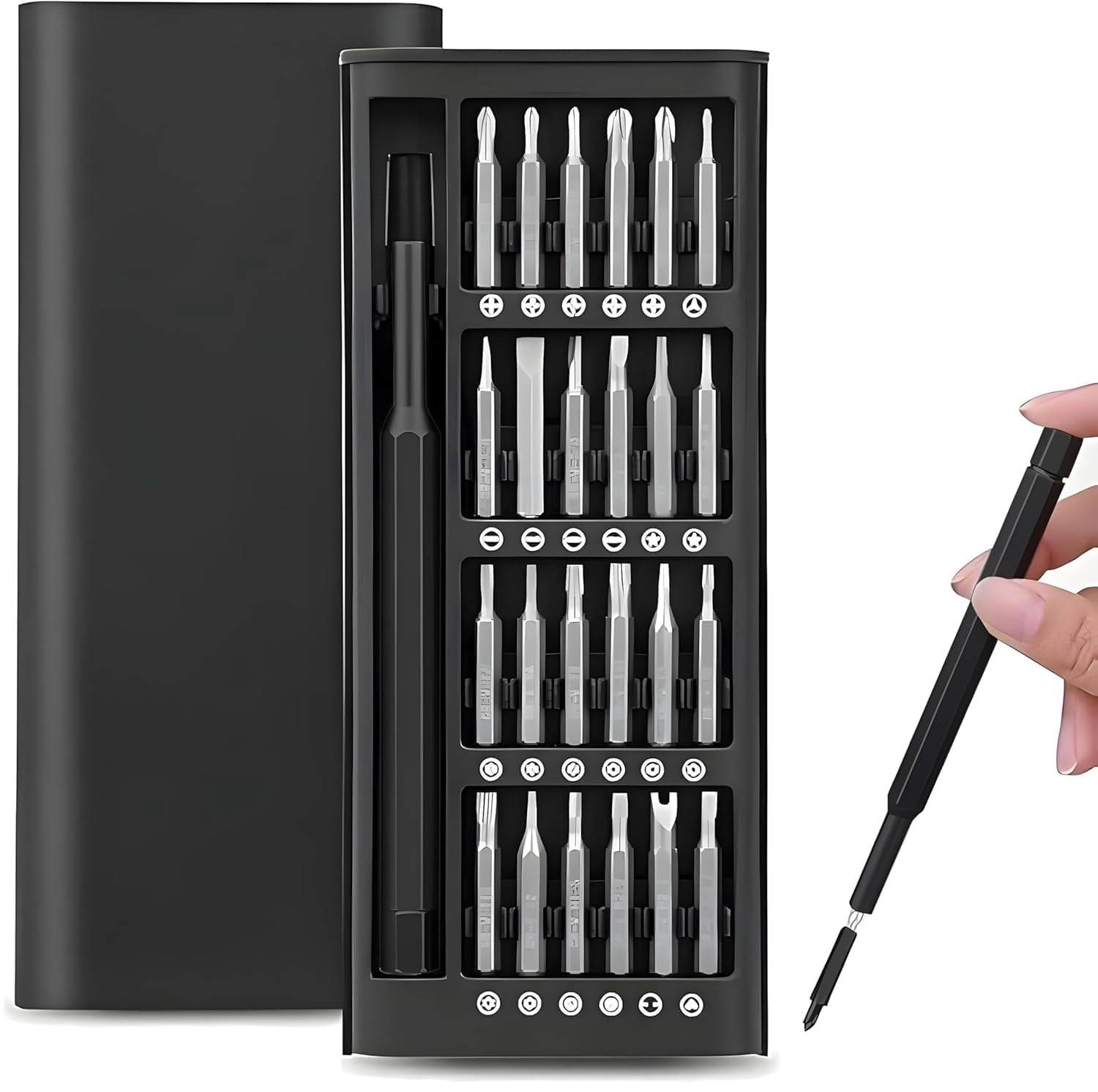 24 In 1 Mini Screwdriver Set With Case Small Screwdriver Set | Flathead & Phillips, Screwdrivers Magnetic Micro Screwdriver Kit, Screwdriver For Electronics Jeweler, Pc Glasses Repair