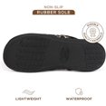 thumbnail image 3 of Roxoni Womens Leopard Print Slippers, Cozy Slip On Memory Foam Black, 3 of 5