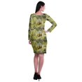 thumbnail image 3 of Moomaya Womens Full Sleeve Printed Midi Length Printed Bodycon Dress, 3 of 6