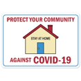 thumbnail image 1 of SignMission OS-NS-A-710-25501 Covid-19 Notice Sign - Protect Your Community Against Covid-19, 1 of 1