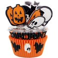 thumbnail image 4 of Wilton Skull, Bat and Pumpkin Halloween Cupcake Kit, 72-Piece, 4 of 5
