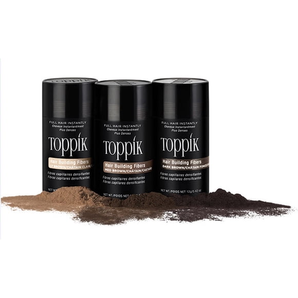 Lot de 2 - Fibres Constructrices pour Cheveux Toppik Brun Foncé 0,42 Oz