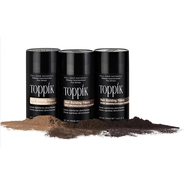 Lot de 2 - Fibres Constructrices pour Cheveux Toppik Brun Foncé 0,42 Oz