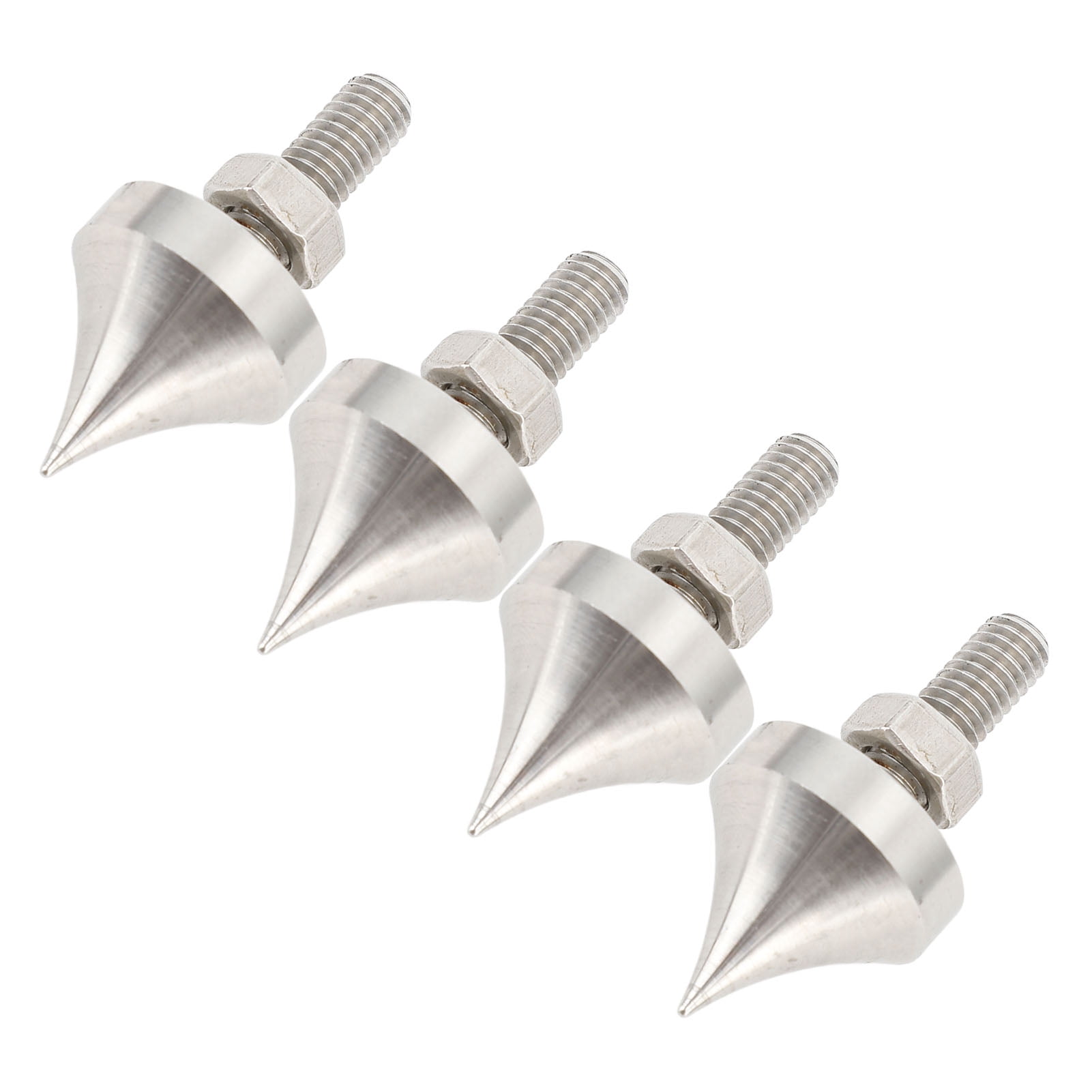 Pointes pour Haut-Parleurs, Protecteurs de Plancher à Pointe Hi-Fi Antichoc pour Haut-Parleur, Pieds d'Isolation Réglables en Acier Inoxydable pour Haut-Parleur, Pointes pour Amplificateur Lecteur CD DVD, Lot de 4, Améliorer la Qualité Sonore