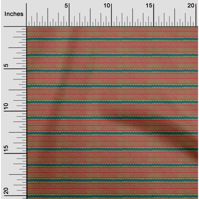 oneOone Polyester Lycra Fabric Stripe Block Printed Craft Fabric BTY 56 Inch Wide