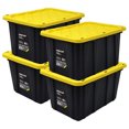 thumbnail image 1 of Ramtuff Lot de 4 Contenants de Rangement Empilables Robustes, Couvercle à Pression, 27 Gallons, 1 of 7