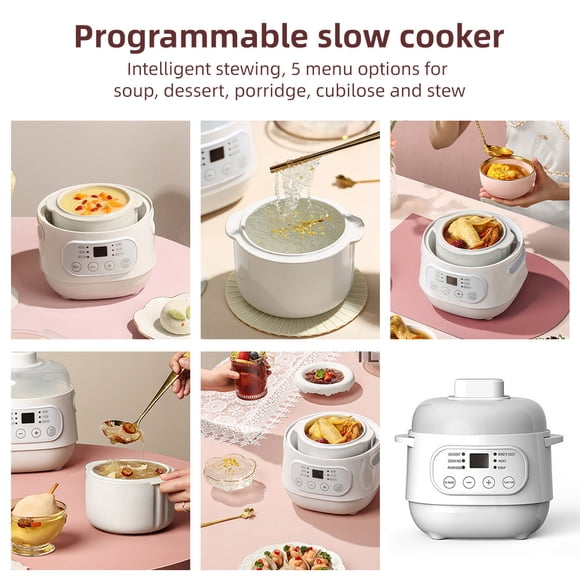 slow cooker,And Cooker 1 Quart Cooker 1 24h And 200w Warmer Cooker 1-3 With Ceramic Warmer With Pot 24h Slow Cooker Ceramic Pot Quart 200w Cooker Buzhi Slow Cooker Person Cooker