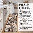 thumbnail image 5 of Coffee Kitchen Rugs Kitchen Mats for Floor 2 Piece, Anti Fatigue Floor Mat for Kitchen, Kitchen Floor Mats for in Front of Sink and Kitchen Matt for Standing for Coffee Kitchen Decor 17"X30"+17"X47", 5 of 5