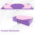 thumbnail image 3 of Gymax 10' x 4' x 2'' 4-Panel Folding Gymnastics Exercise Mat w/ Loop Fasteners Purple & Pink, 3 of 10