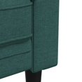 thumbnail image 5 of vidaXL Canapé Chesterfield 2 Places Tissu Vert Foncé, 5 of 5