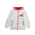 thumbnail image 1 of Pokemon Boys Grey Pokeball Pikachu Characters Print Hoodie (9-10 Years), 1 of 7