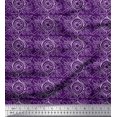 thumbnail image 1 of Soimoi Purple Poly Georgette Fabric Print Block Fabric Prints By Yard 52 Inch Wide, 1 of 3