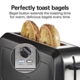 thumbnail image 4 of Hamilton Beach Extra Wide Long Slot 2 Slice Toaster, Browning Control With 7 Shades, Bagel Function, Cancel Button & Auto Shutoff, Modern Slim Design Fits Any Space, Black (22989), 4 of 9