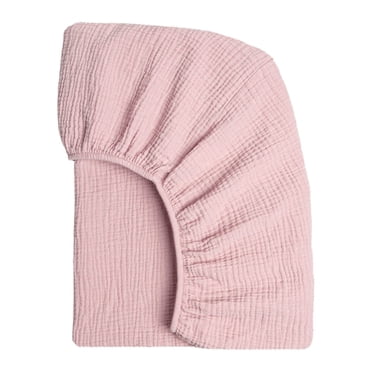 Crib Sheet, 2-Pack Fitted Crib Sheets, 100% Cotton Breathable Soft Mattress Sheets for Standard Toddler Bed, 52X28 Inch, Cotton Breathable Sheet, Pink, by Cloudqi