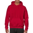 thumbnail image 1 of Gildan Mens Heavy Blend Hooded Sweatshirt, 2XL, Cherry Red, 1 of 2