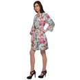 thumbnail image 3 of Moomaya Short Robe For Women Plus Size Printed Cotton Robe Lightweight Nightwear, 3 of 5