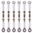 thumbnail image 1 of 6Pcs 71mm Aluminum Turnbuckle Rod Linkage Steering Rods Compatible for RC 1/10 Redcat Traxxas EPXHSP ZD Racing HPI Truck Buggy ruggy Upgrade Parts (Silver), 1 of 8