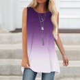 thumbnail image 1 of LSLJS Débardeur Femme Été Couleur Dégradée Col Rond Sans Manches Tunique Décontractée Hauts Blouse, Débardeurs Femme, 1 of 6