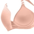 thumbnail image 4 of ManxiVoo Side Folded Full Coverage Wireless Bra for Women Soft Lightweight Support Minimizer with Wide Band L Size Pink, 4 of 7