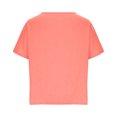 thumbnail image 4 of Timegard Hauts pour Femmes Été Coton Lin Manches Courtes Col Rond Léger T-Shirt Basique Décontracté Ample Hauts, 4 of 6