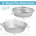 thumbnail image 2 of Lot de 50 Plats Ronds Jetables en Papier D\'aluminium de 9 Pouces avec Couvercles en Carton, Idéals pour la Cuisson, la Cuisson, le Rangement et le Réchauffage (Couvercles en Carton), 2 of 7