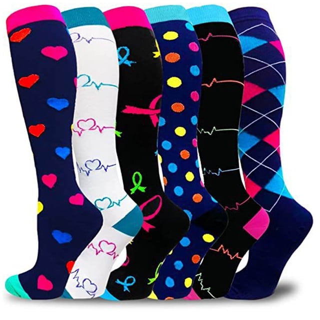 FhsagQ Chaussettes Chaussettes pour Femmes Femmes 6 Pcs Longues Chaussettes de Compression Leggings Longues Chaussettes de Compression de Course Chaussettes de Sport de Plein Air Chaussettes pour Femmes 2 Pcs Chaussettes Chaussettes pour Femmes Chaussettes Violet P