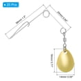 thumbnail image 2 of Unique Bargains 20Pcs Fishing Spinnerbait Wire with Blade, Large-sized Water-drop, Gold Tone, 2 of 5