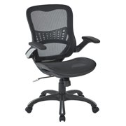 Mesh Mid Back Black Manager’s Chair with Flip Arms