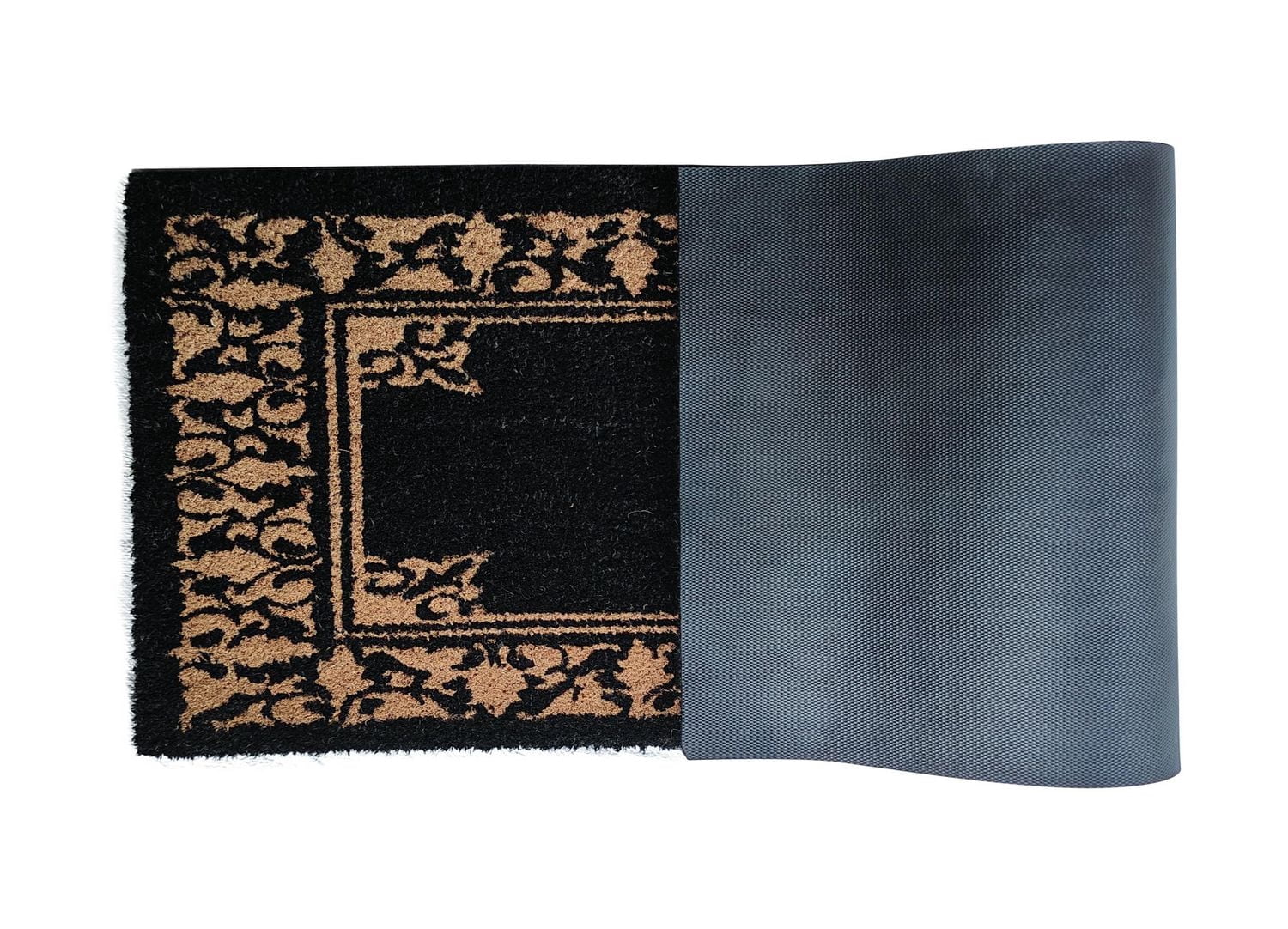 Paillasson noir fantaisie Home Décor Inc. – Fibre de coco naturelle durable, envers antidérapant