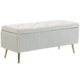 thumbnail image 1 of HOMCOM Banc Ottoman de Rangement avec Pattes en Acier, Grand Coffre de Rangement de 43 Pouces, 1 of 10