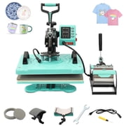 BeesClover 8 in 1 Heat Press Machine, Sublimation Heat Press, 360° Swing Away Digital Heat Transfer Multifunction Heat Transfer Sublimation Combo for T-Shirt, Cap, Pillow, Bag,Mobile Phone case