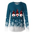 thumbnail image 3 of Hauts de Noël pour Femmes Haut à Imprimé de Noël pour Femmes Col Rond Manches Raglan Manches Longues Haut à Manches avec Passe-Pouce Hauts de Noël pour Femmes, 3 of 5