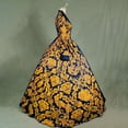 thumbnail image 4 of UPPADA Costumes pour Femmes Gothic Robes Victoriennes à Manches Longues Robe Corset Grande Taille Robe Maxi Fluide Robe de Fête Robe Cocktail Robe Lacée Robe de Mascarade Jolies Robes de Bal Aubaines, 4 of 5
