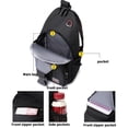 thumbnail image 4 of EGNMCR Zipper Lock Changeable Shoulder/Double Shoulder Strap Bag Messenger Backpack With Headphone Hole With 2 Side Mesh Pockets Strap Backpack Hiking Backp chest pack, 4 of 8