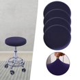 thumbnail image 3 of 2 Pieces Barstool Covers Round Elastic Chair Covers Seat dark blue, 3 of 8