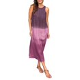 thumbnail image 1 of WTXUE Robe Longue Sans Manches en Coton et Lin avec Fente, Dégradé Teinture sur Nœuds, Coupe Décontractée (Femmes) Taille 8, 1 of 4