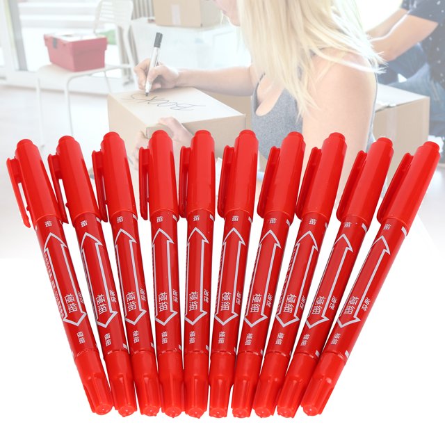 Marqueur Coloré 10 Pcs Séchage Rapide Double Extrémité pour Dessin Artistique et Écriture