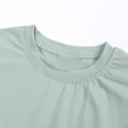 thumbnail image 3 of BYHONG Tout-Petits Enfants Bébés Garçons Filles Uni Basique Manches Courtes Col Ras du Cou T-Shirts Hauts Tee Vêtements pour Enfants Enfants Filles Décontracté Col Ras du Cou Tuniques Hauts Café 110, 3 of 3