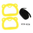 thumbnail image 1 of jinwen 2 Pieces Gymnastics Rings with Webbing Gym Rings for Hotel Home Gym Exercise yellow, 1 of 9