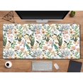 thumbnail image 4 of Desk Mat, Extended Large Gaming Mouse Pad, XXL Keyboard Pad Desktop Protector Mat（31.5x15.75 in）, Mousepad with Non-Slip Rubber Base and Tightly Stitched Edges, Beautiful Floral, 4 of 5