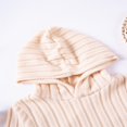 thumbnail image 4 of ZACPNCV Toddler Girl Fall Clothes Set Long Sleeve Ribbed Knit Tops Pants Set Solid Color 2-Piece Outfit for Kids Beige 5-6 Years, 4 of 7