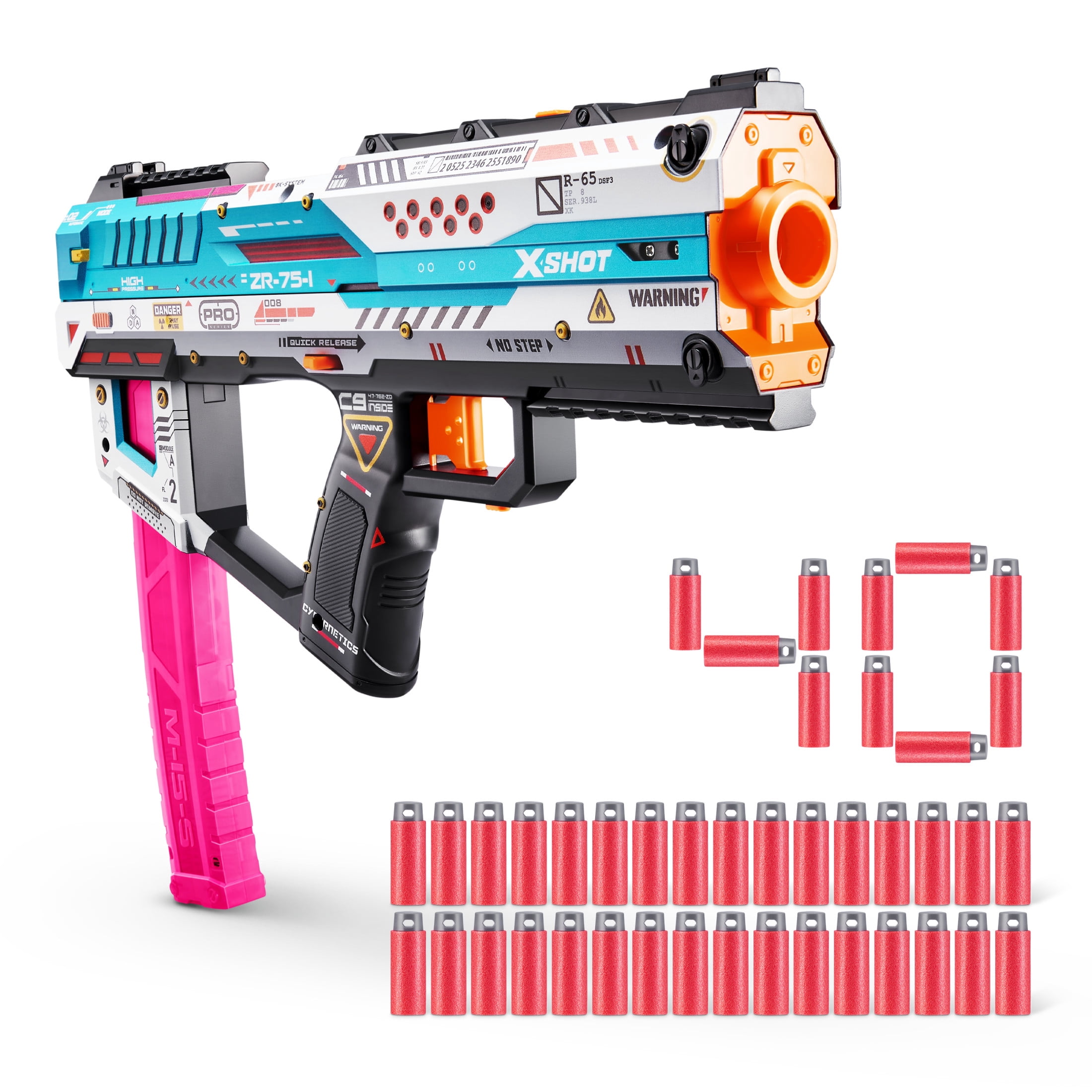 XSHOT SKINS Pro Series Fury-X by ZURU with 40 Darts, Air Pocket