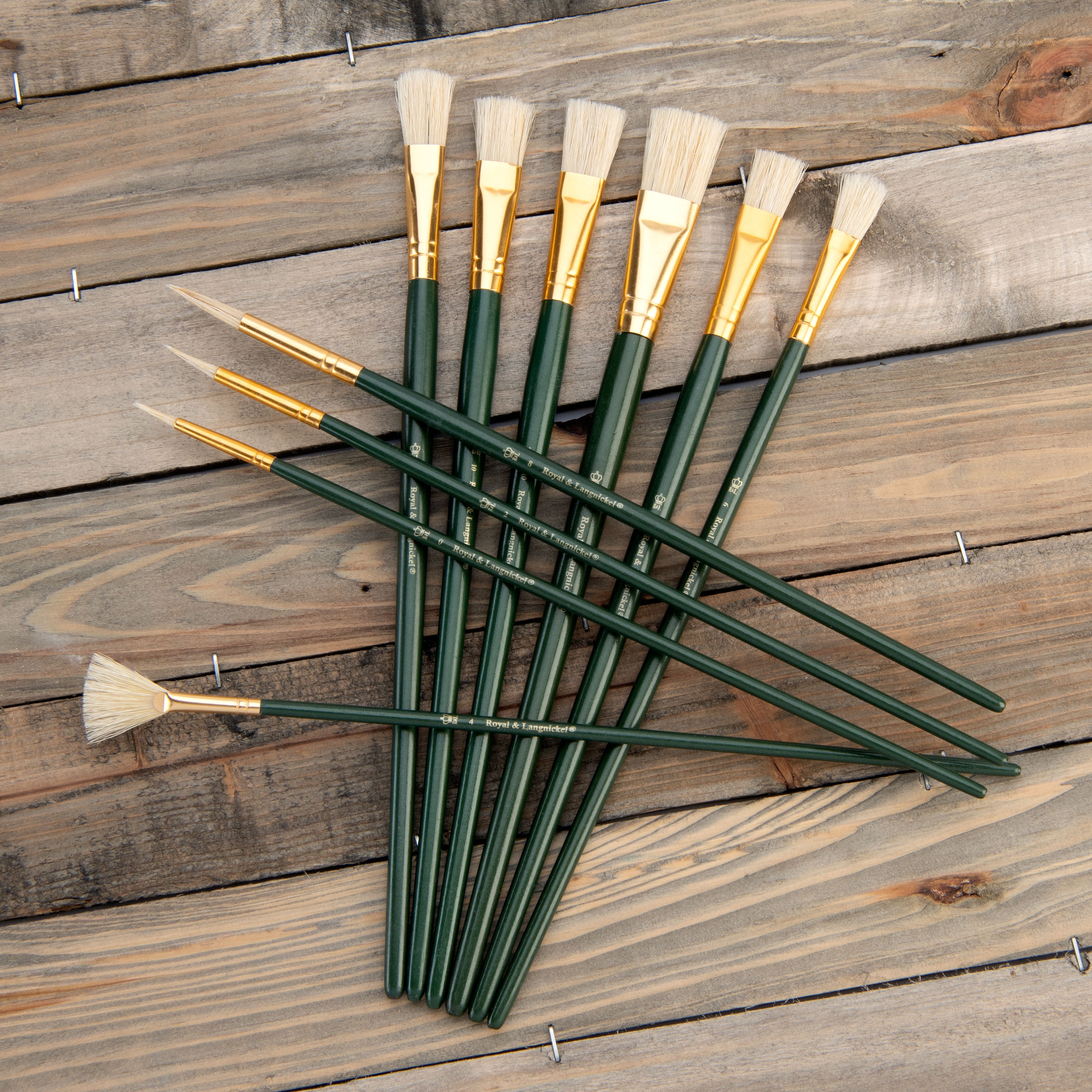 Royal & Langnickel - 10pc Long Handle, Acrylic and Oil Paint Brush Set | RSET-9261 |