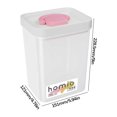 thumbnail image 2 of Boovnll Food Storage Containers with Lids, Sealed Cans for Grains and Miscellaneous Grains Food Grade Plastic Preservation Storage Tanks Transparent and Stackable Kitchen Dry Goods Preservation Boxes, 2 of 2