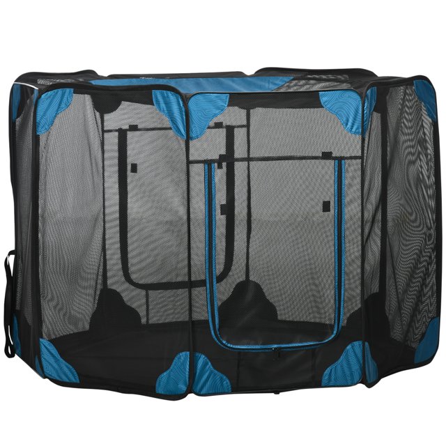 PawHut Parc pour Chat Extérieur Portable pour Petits Chiens, avec Sac de Transport