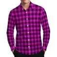 thumbnail image 2 of Timdgard Button down Shirts for Men Fall Plaid Lapel V Neck Long Sleeve Shirts Work Casual Tops, 2 of 8