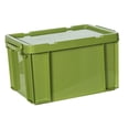 thumbnail image 1 of Heavy Duty Storage Bins Industrial Tote Bin Durable Stackable Storage Containers Green, 1 of 9
